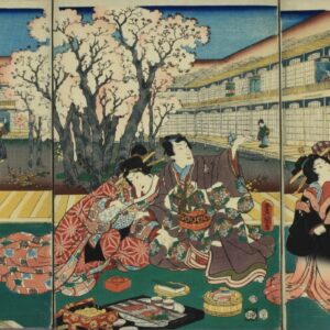 (浮世絵・錦絵) 見立源氏はなの宴 豊国 画